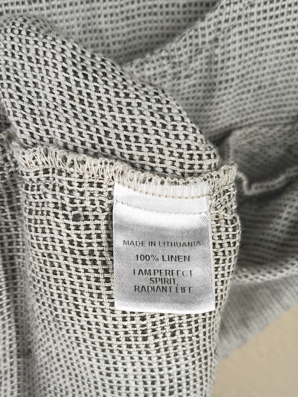 FLAX Natural Beige Linen Pocket Tank Top - Picture 6 of 7